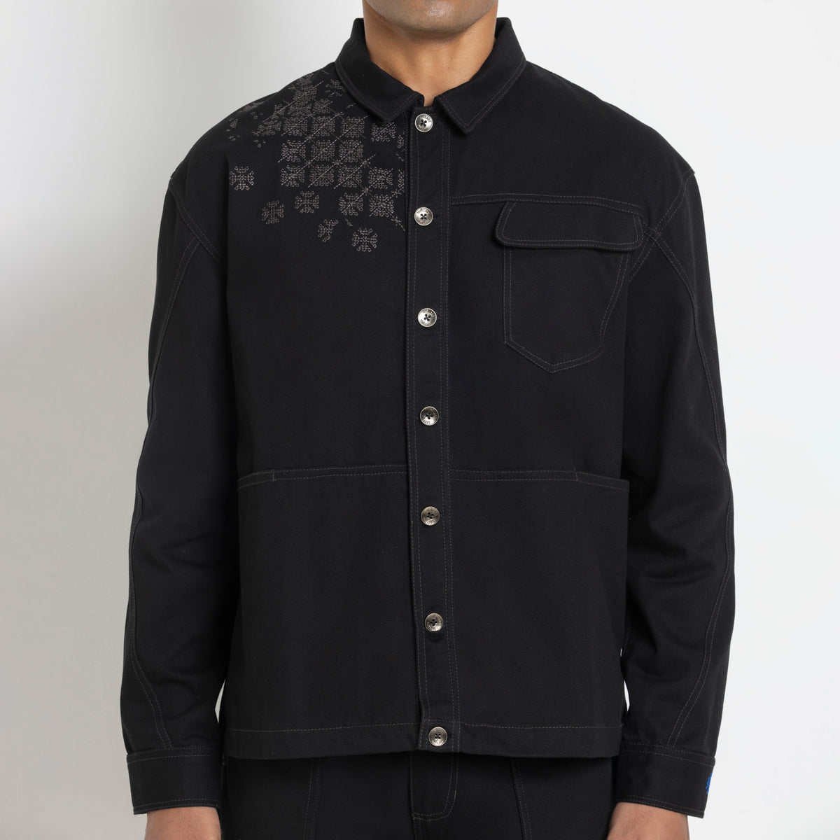 Kara - Utility Shacket - Black (Unisex)