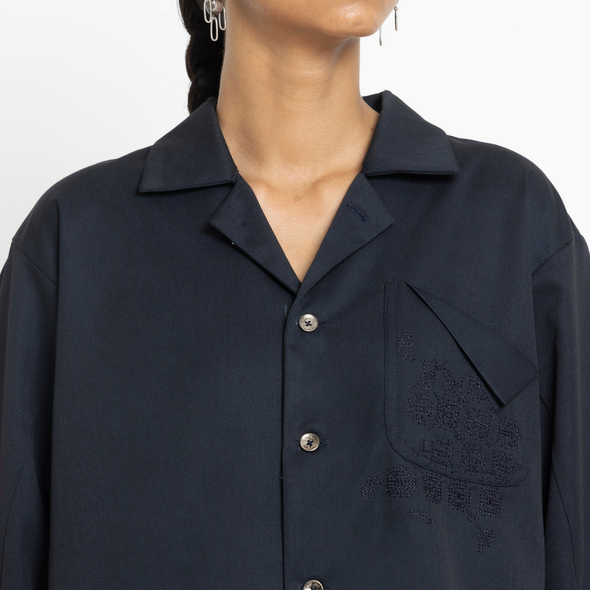 Kara - Workwear Shirt - Navy (Unisex)