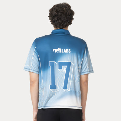 Gully 17 Jersey - Udaan Blue (Polo Neck)