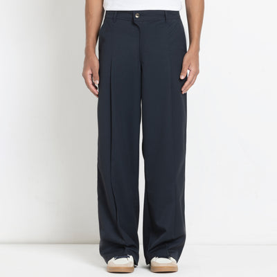 Kara - Pleat Trouser - Navy For Men