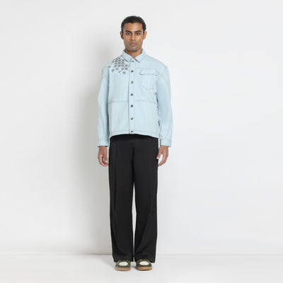 Kara - Utility Shacket - Powder Blue (Unisex)