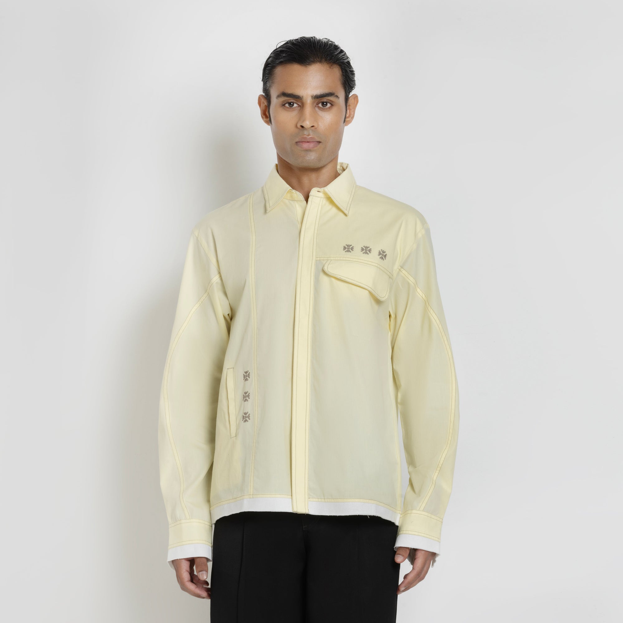 Kara - Deconstructed shirt - Butter Yellow For Men