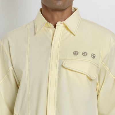 Kara - Deconstructed shirt - Butter Yellow For Men