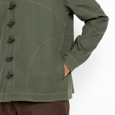 Kara - Toggle Shacket - Olive Green (Unisex)