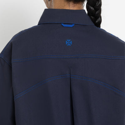 Kara - Toggle Shacket - Navy (Unisex)