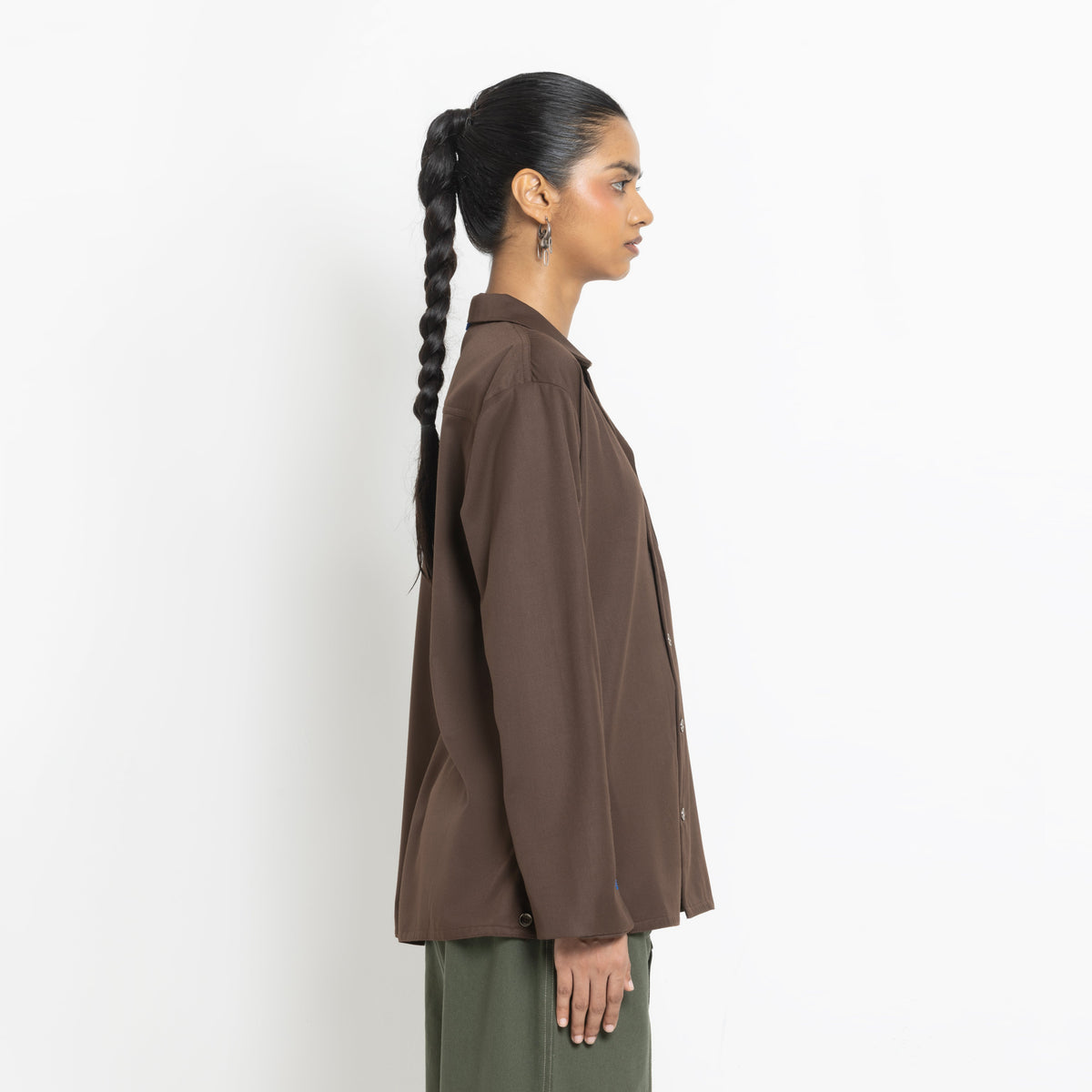 Kara - Workwear Shirt - Dark Brown (Unisex)