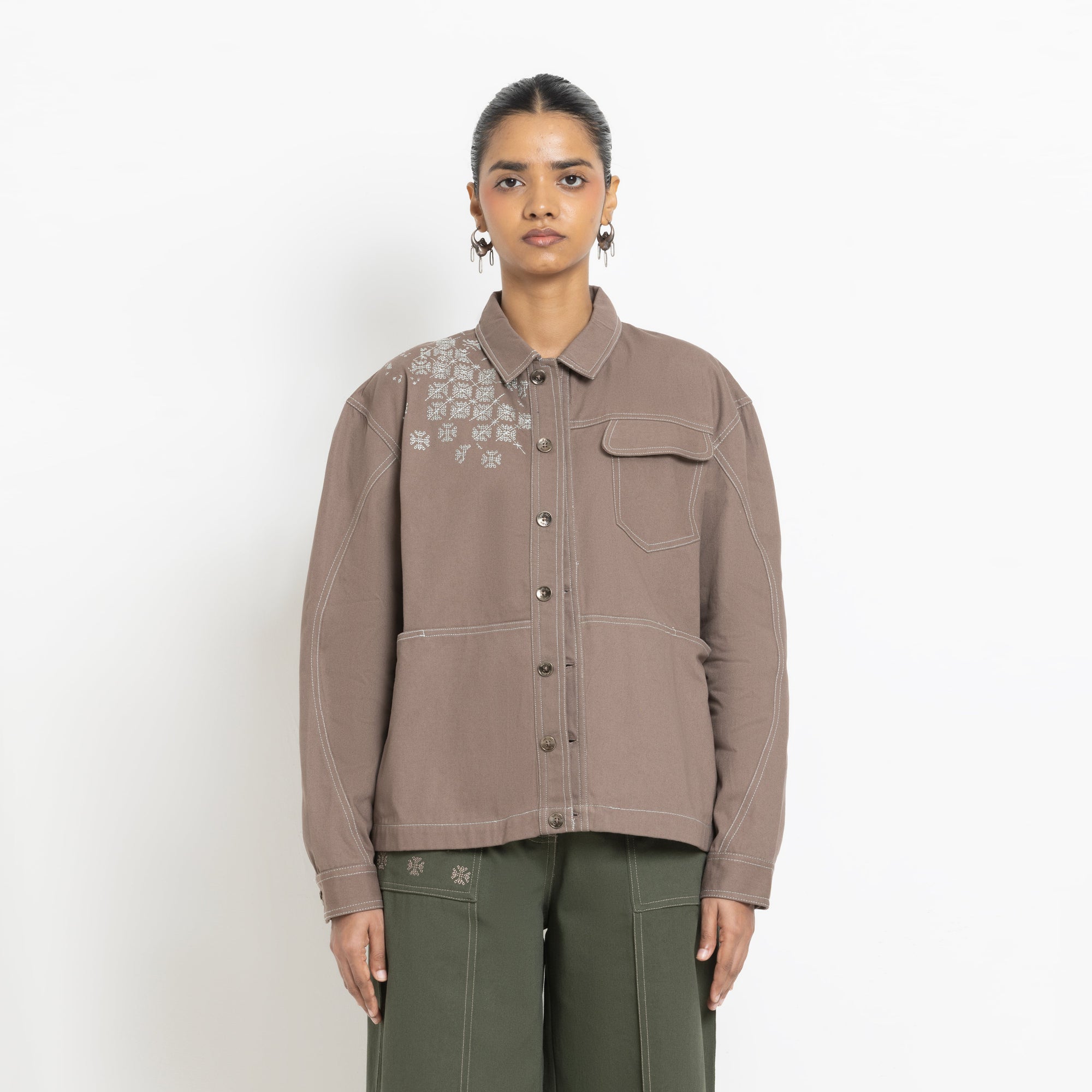 Kara - Utility Shacket - Dark Brown (Unisex)