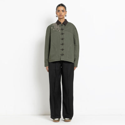 Kara - Toggle Shacket - Olive Green (Unisex)