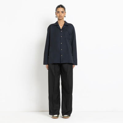 Kara - Workwear Shirt - Navy (Unisex)