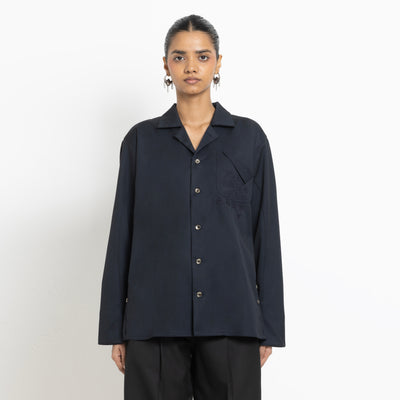 Kara - Workwear Shirt - Navy (Unisex)