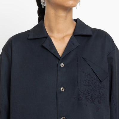 Kara - Workwear Shirt - Navy (Unisex)