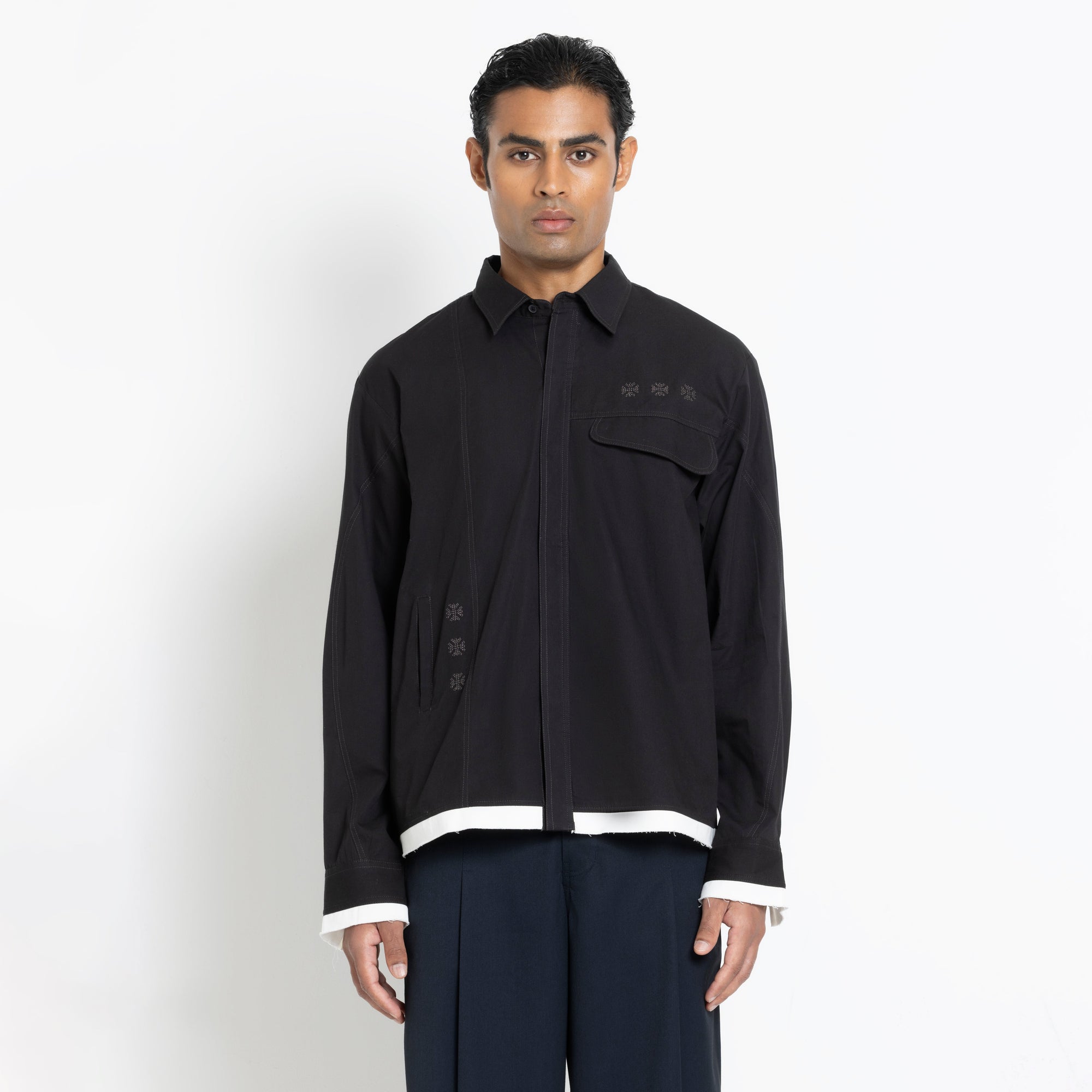 Kara - Deconstructed shirt - Black For Men